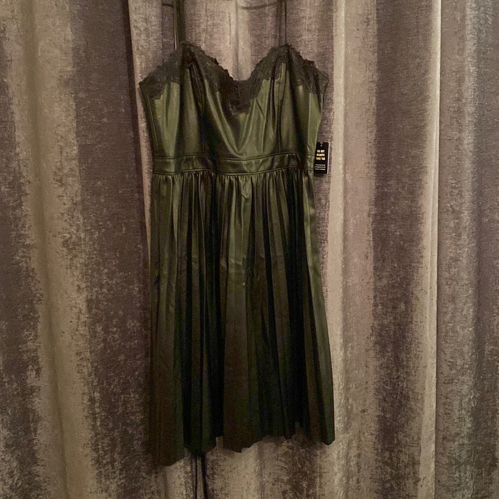 Faux leather dress